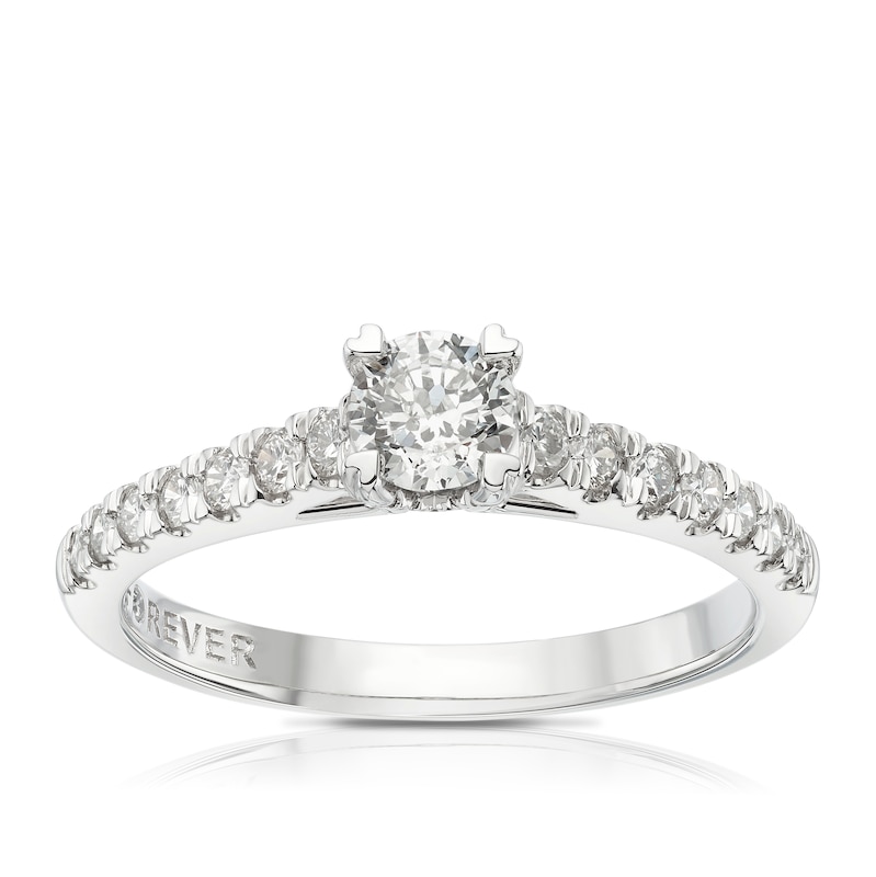 Forever Diamond Platinum 0.75ct Total Diamond Solitaire Ring