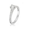 Thumbnail Image 2 of The Forever Diamond Platinum 0.75ct Diamond Solitaire Shoulder Detail Ring