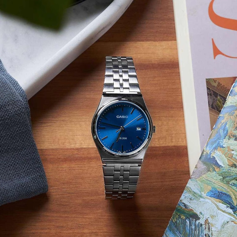 Main Image 3 of Casio Collection MTP-B145D-2A2VEF Blue Dial Stainless Steel Watch