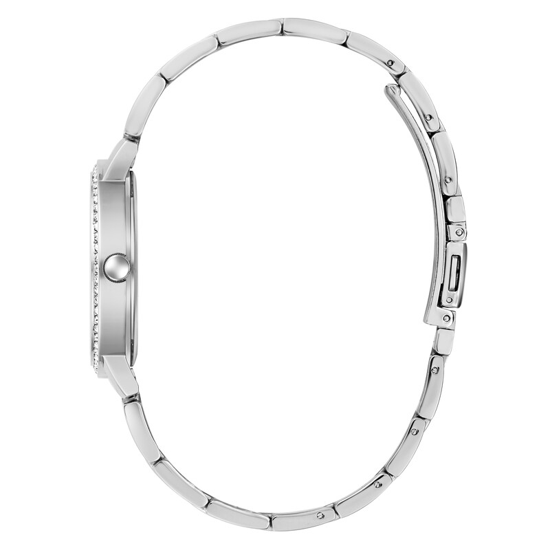 Main Image 2 of Guess Ladies' Stone Set Silver Dial Two Tone Bracelet Watch