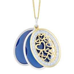 Sterling Silver and Gold Plated Slide Heart Locket