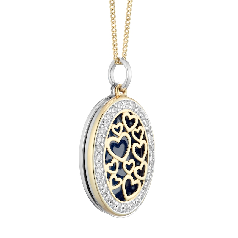 Silver and Gold Plated Slide Heart Locket