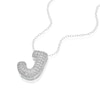 Thumbnail Image 2 of Sterling Silver Cubic Zirconia 'J' Bubble Initial Necklace