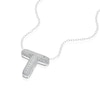 Thumbnail Image 2 of Sterling Silver Cubic Zirconia 'T' Bubble Initial Necklace