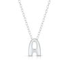 Thumbnail Image 1 of Sterling Silver 'A' Initial Necklace