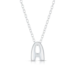 Sterling Silver 'A' Initial Necklace