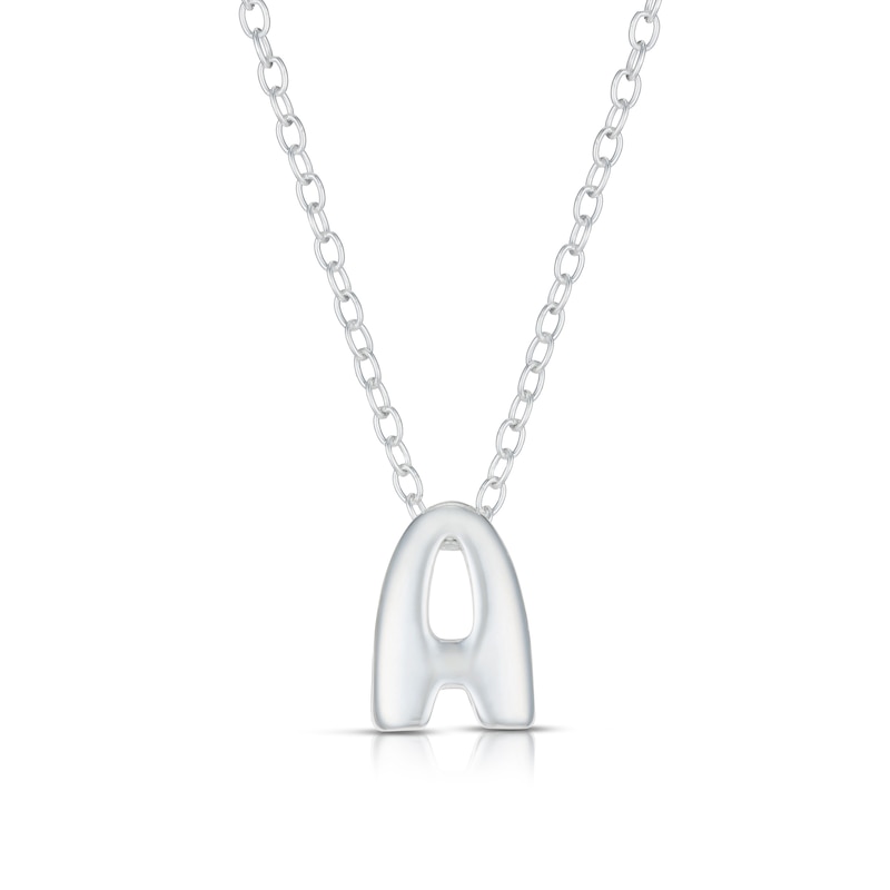 Main Image 1 of Sterling Silver 'A' Initial Necklace
