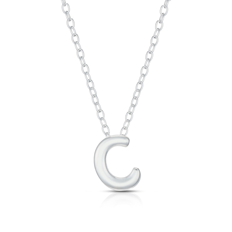 Main Image 1 of Sterling Silver 'C' Initial Necklace