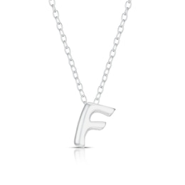 Sterling Silver 'F' Initial Necklace