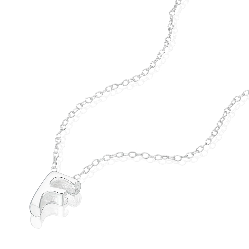 Main Image 2 of Sterling Silver 'F' Initial Necklace