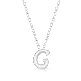 Sterling Silver 'G' Initial Necklace