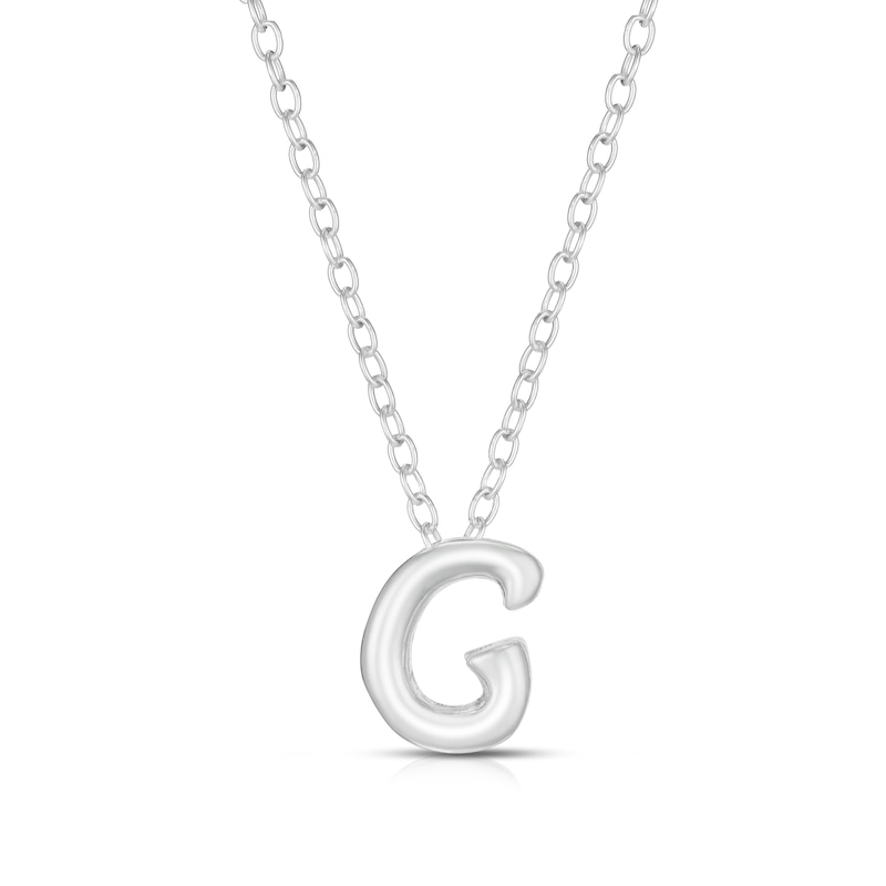 Main Image 1 of Sterling Silver 'G' Initial Necklace