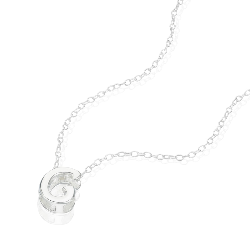 Main Image 2 of Sterling Silver 'G' Initial Necklace