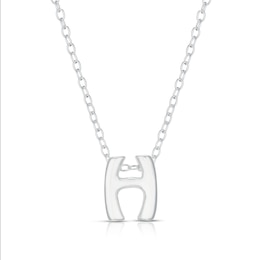 Sterling Silver 'H' Initial Necklace