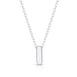 Sterling Silver 'I' Initial Necklace