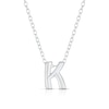 Thumbnail Image 1 of Sterling Silver 'K' Initial Necklace