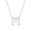 Thumbnail Image 1 of Sterling Silver 'M' Initial Necklace