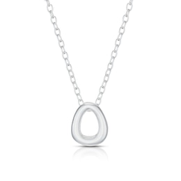 Sterling Silver 'O' Initial Necklace