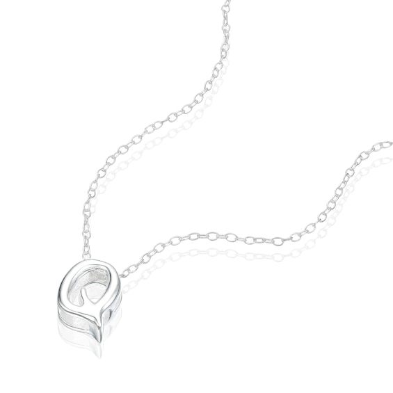 Sterling Silver 'Q' Initial Necklace