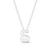 Thumbnail Image 1 of Sterling Silver 'S' Initial Necklace