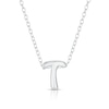 Thumbnail Image 1 of Sterling Silver 'T' Initial Necklace