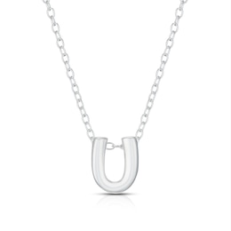 Sterling Silver 'U' Initial Necklace