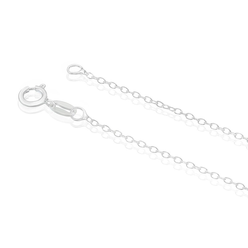 Main Image 3 of Sterling Silver 'U' Initial Necklace