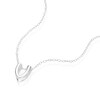 Thumbnail Image 2 of Sterling Silver 'V' Initial Necklace