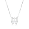 Thumbnail Image 1 of Sterling Silver 'W' Initial Necklace