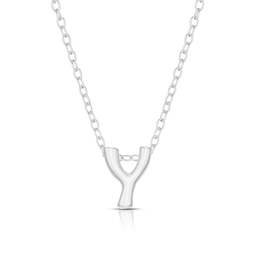 Sterling Silver 'Y' Initial Necklace