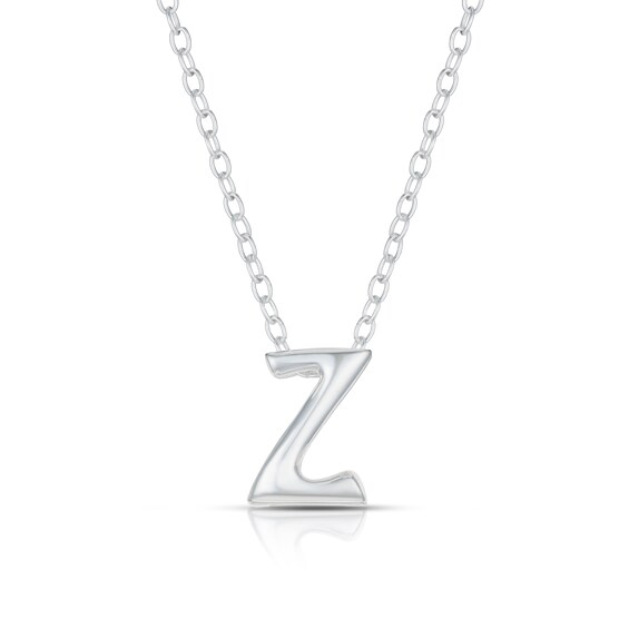 Sterling Silver Z Initial Necklace