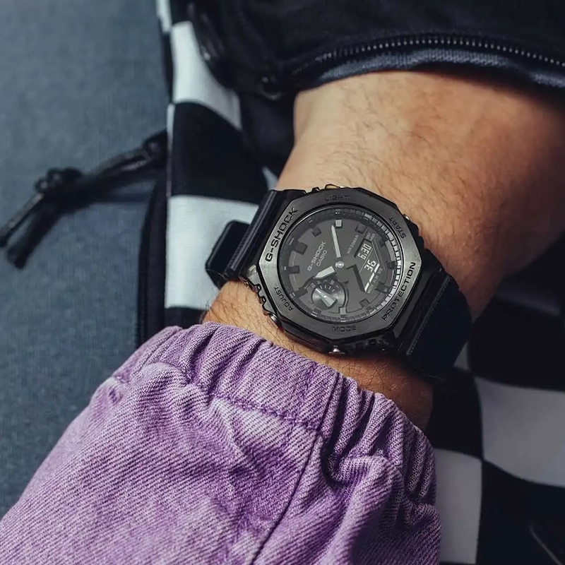 Main Image 3 of Casio G-Shock GM-2100BB-1AER Men's Black Resin Strap Watch