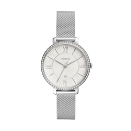Fossil Jaqueline Ladies' Silver Dial Stainless Steel Bracelet Watch