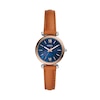 Thumbnail Image 1 of Fossil Carlie Ladies' Blue MOP Dial Tan Leather Strap Watch