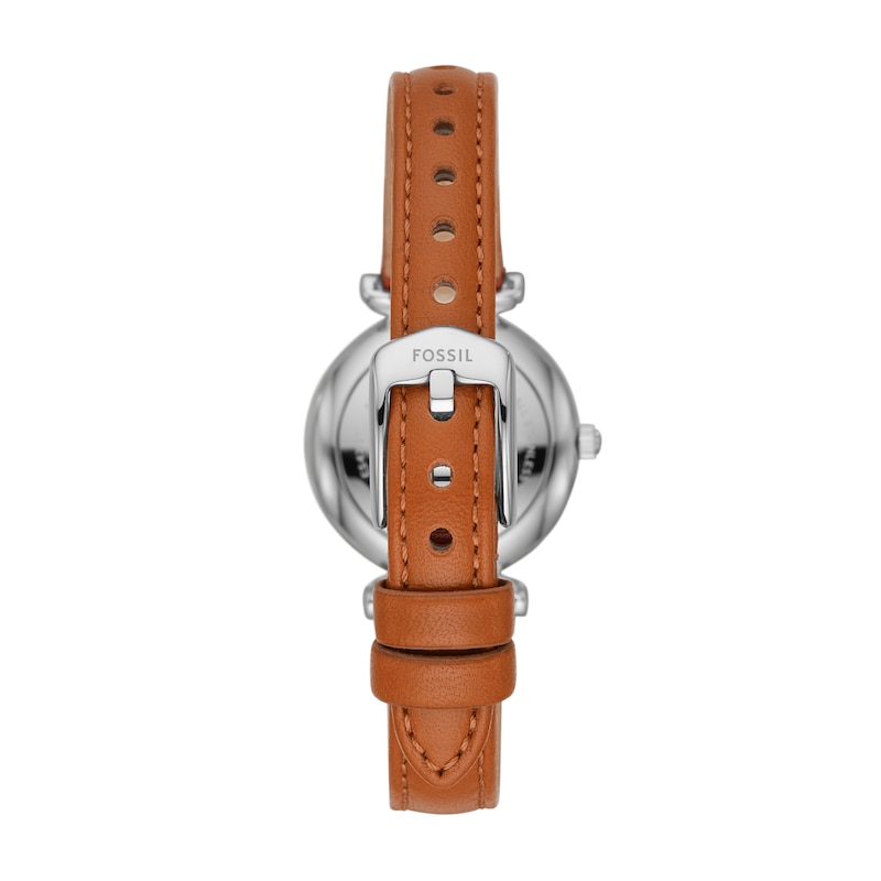 Main Image 2 of Fossil Carlie Ladies' Blue MOP Dial Tan Leather Strap Watch