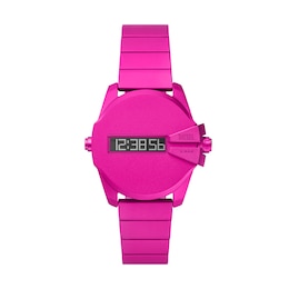 Diesel Baby Chief Men's All Pink Digital Dial Bracelet Watch