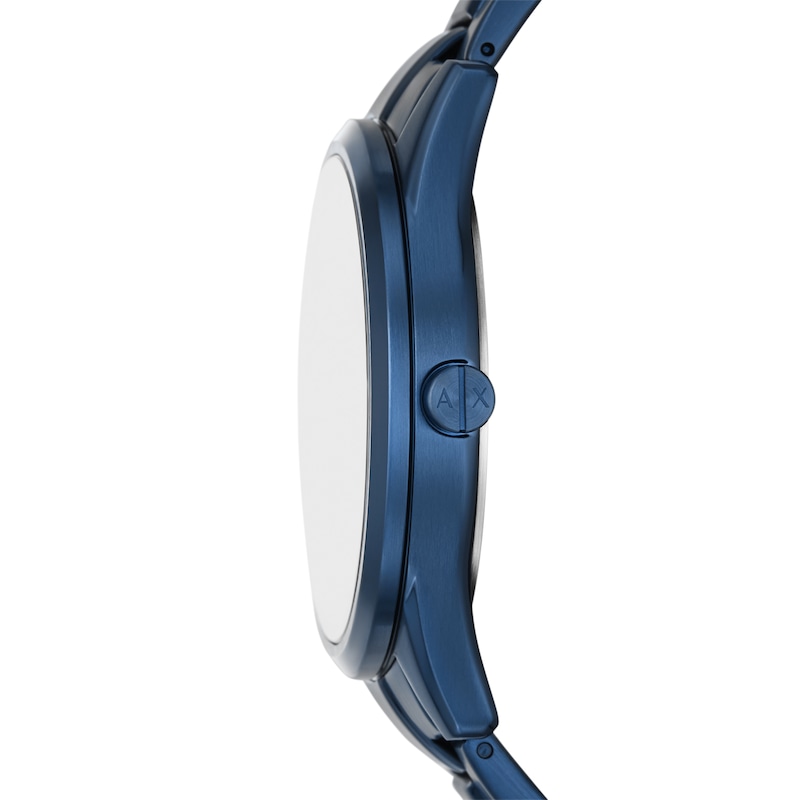 Armani Exchange Men's Blue Tone Stainless Steel Bracelet Watch