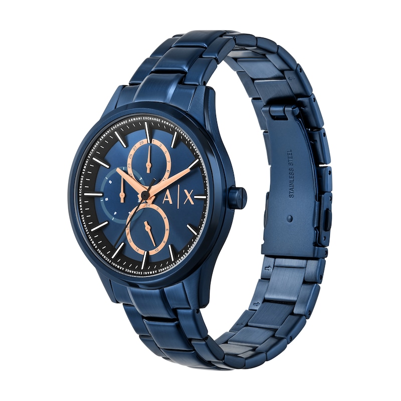 Main Image 4 of Armani Exchange Men's Blue Tone Stainless Steel Bracelet Watch