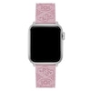 Thumbnail Image 1 of Guess Logo Embellished Pattern Pink Silicone Apple Watch Strap- 38-40mm