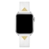 Thumbnail Image 1 of Guess Gold Logo Detail White Leather Apple Watch Strap- 38-40mm