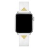 Thumbnail Image 1 of Guess Gold Logo Detail White Leather Apple Watch Strap- 38-40mm