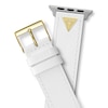 Thumbnail Image 3 of Guess Gold Logo Detail White Leather Apple Watch Strap- 38-40mm