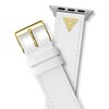 Thumbnail Image 4 of Guess Gold Logo Detail White Leather Apple Watch Strap- 38-40mm