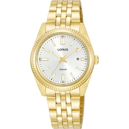Lorus Heritage Ladies' White Dial Gold Tone Stainless Steel Watch