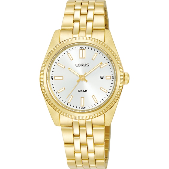 Lorus Heritage Women's White Dial Gold Tone Stainless Steel Watch