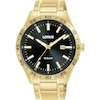 Thumbnail Image 0 of Lorus Signature Men's Black Dial Gold Tone Stainless Steel Watch