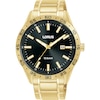 Thumbnail Image 1 of Lorus Signature Men's Black Dial Gold Tone Stainless Steel Watch