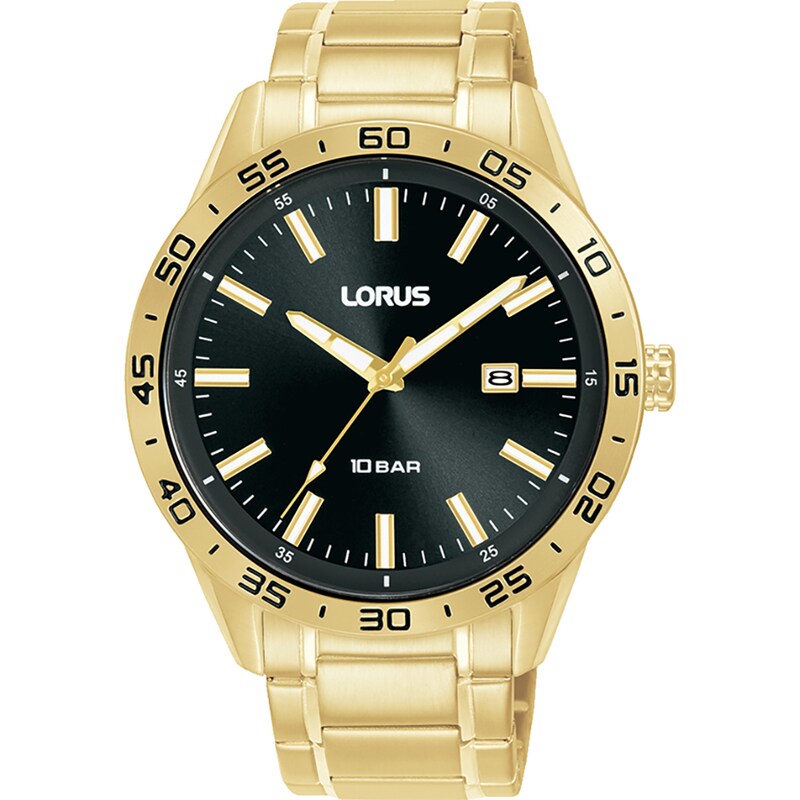 Main Image 1 of Lorus Signature Men's Black Dial Gold Tone Stainless Steel Watch
