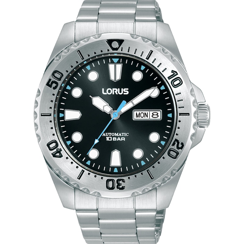 Main Image 1 of Lorus Automatic Men's Black Dial Stainless Steel Bracelet Watch