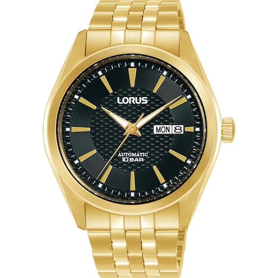 Lorus Men's Gold 100M Automatic Plated Bracelet Watch - W16312 Rl488bx9 - Image 4